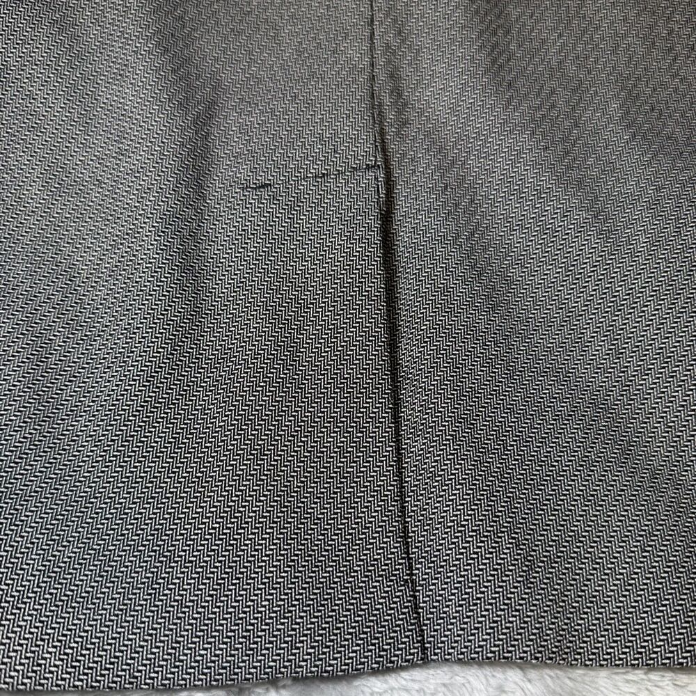 Apt 9 Womens Size 14 The Torie Blazer Gray Herringbone One Button Jacket Career - Picture 13 of 14